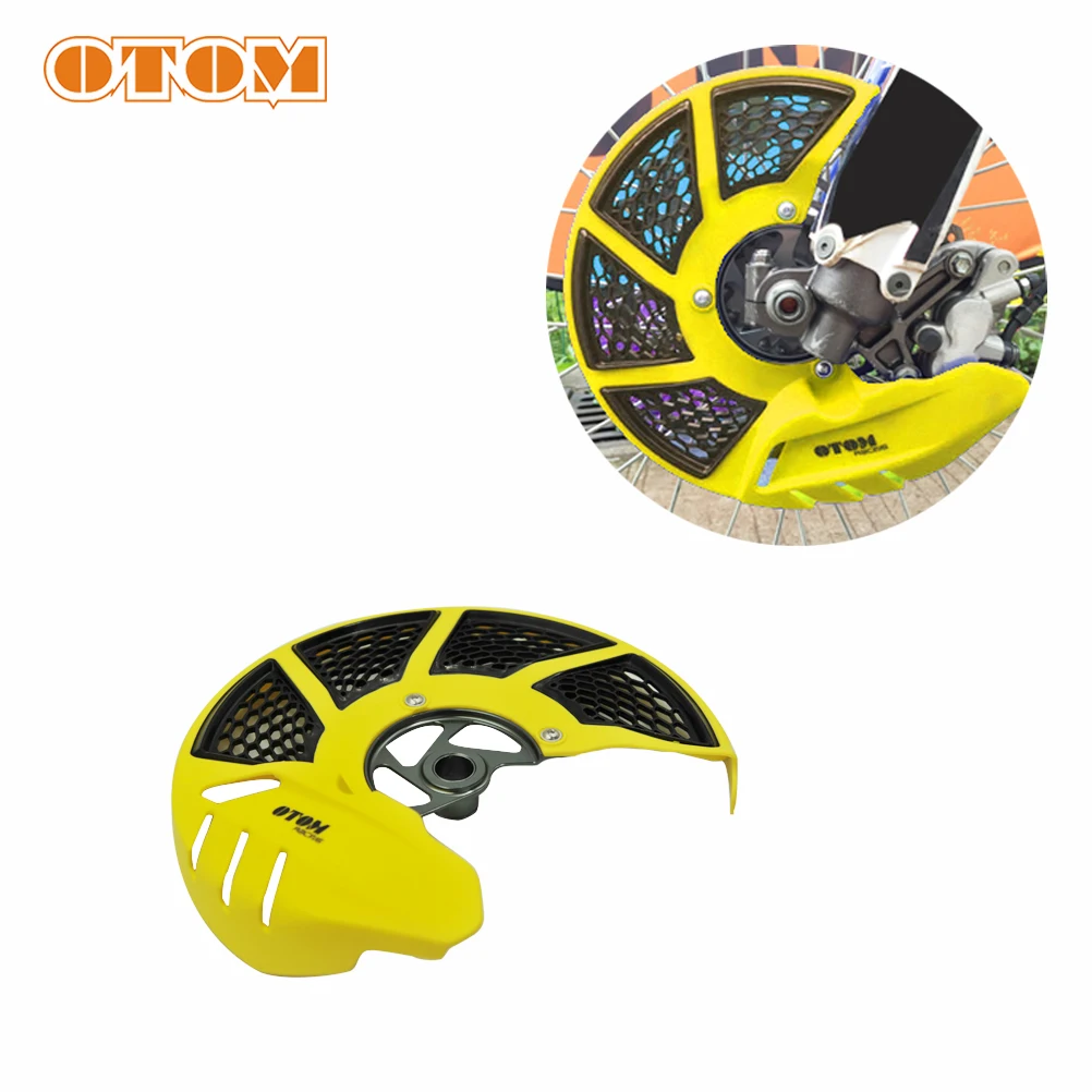 

OTOM мотоцикл 22 мм передний тормозной диск крышка двухцветный дизайн Алюминиевый монтажный комплект защиты для SUZUKI RMZ250 RMZ450 мотокросс