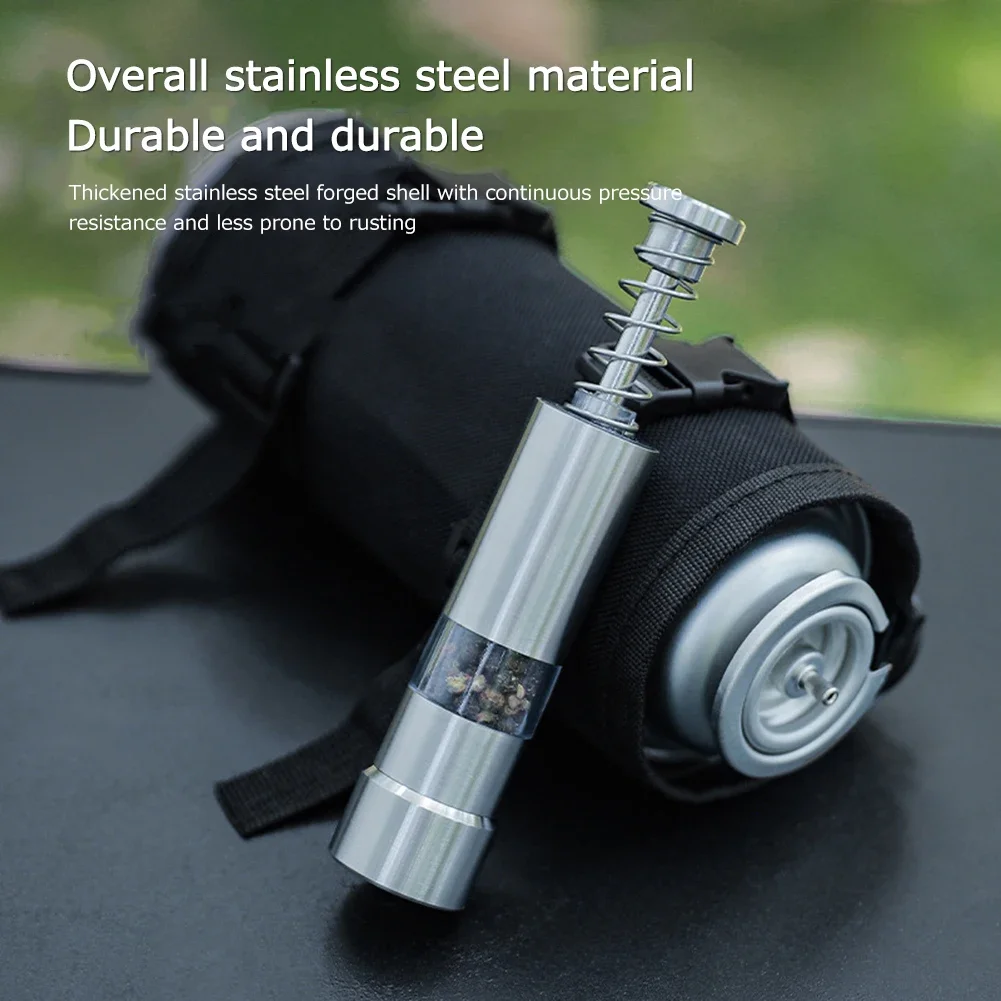 Single Hand Mini Salt Pepper Grinder Manual Thumb Push Pepper Spices Grinder Transparent Built-in Spring for Home Camping BBQ salt and pepper grinder pepper grinder
