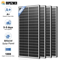 Panneaux solaires RVPOZWER 400W/200W/100W 12V double face monocristallins à haute efficacité 25,5% avec cellules 18BB pour toiture résidentielle 1