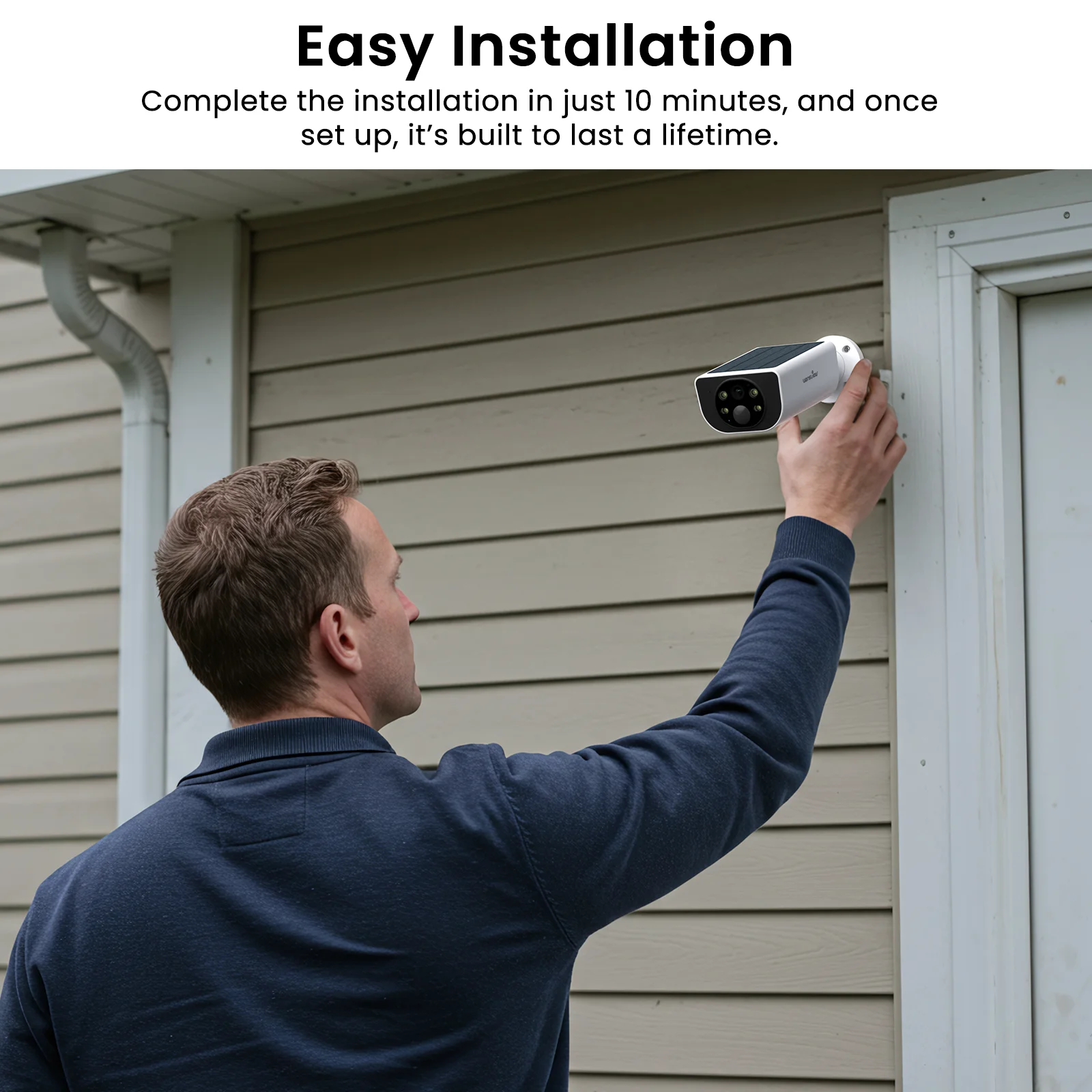 Wansview Outdoor Solar Security Camera with Battery 3MP 2.4G WIFI Camera Battery Cloud Storage Color Night Vision 2-Way Audio 5