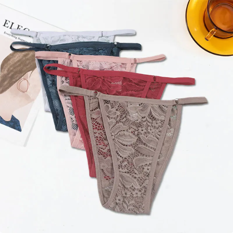 

Thong for women Sexy Lingerie Lace Cotton Printed Skin friendly Thong Female Ladies Cute Traceless Comfort Breathable Panties