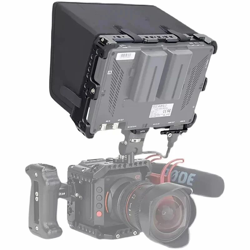 FEELWORLD LUT7PRO 7인치 모니터 교체용 선 후드가 포함된 새로운 모니터 확장 케이지 키트