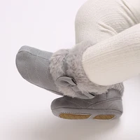 Plush Warm Baby Toddler Boots Fashion Children Snow Boots Shoes for Boys Girls Winter Shoes Rubber soled antiskid boots  0-18M 6