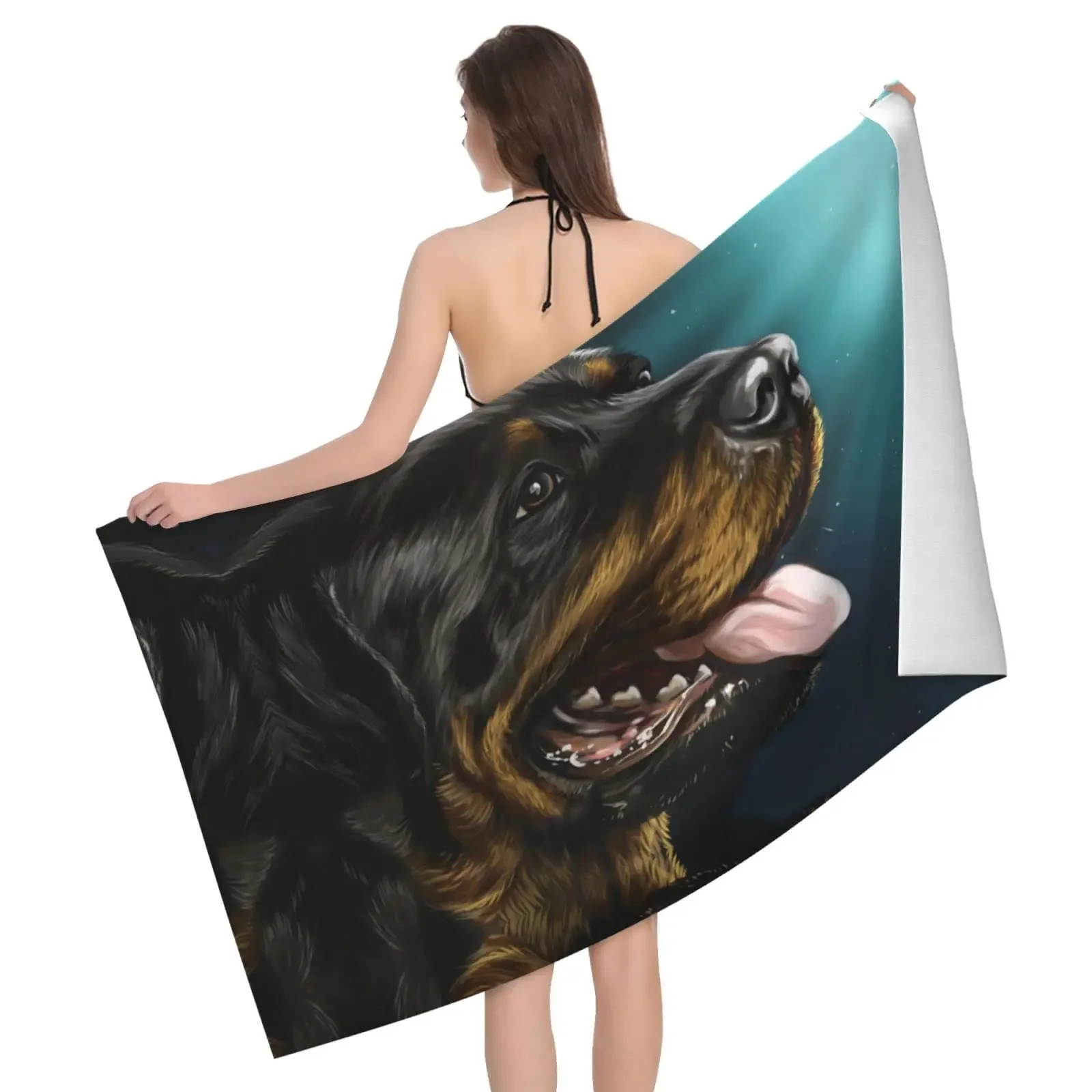 Rottweiler-Print-Strand-tuch-schnell-trocknen-sand-freie-Badet-cher-f-r ...