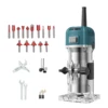 Compact Wood Router Tool Electric Hand Trimmer 6 Variable Speeds Woodworking Cutting Tool 33000RPM With 15PCS Router Bits 1