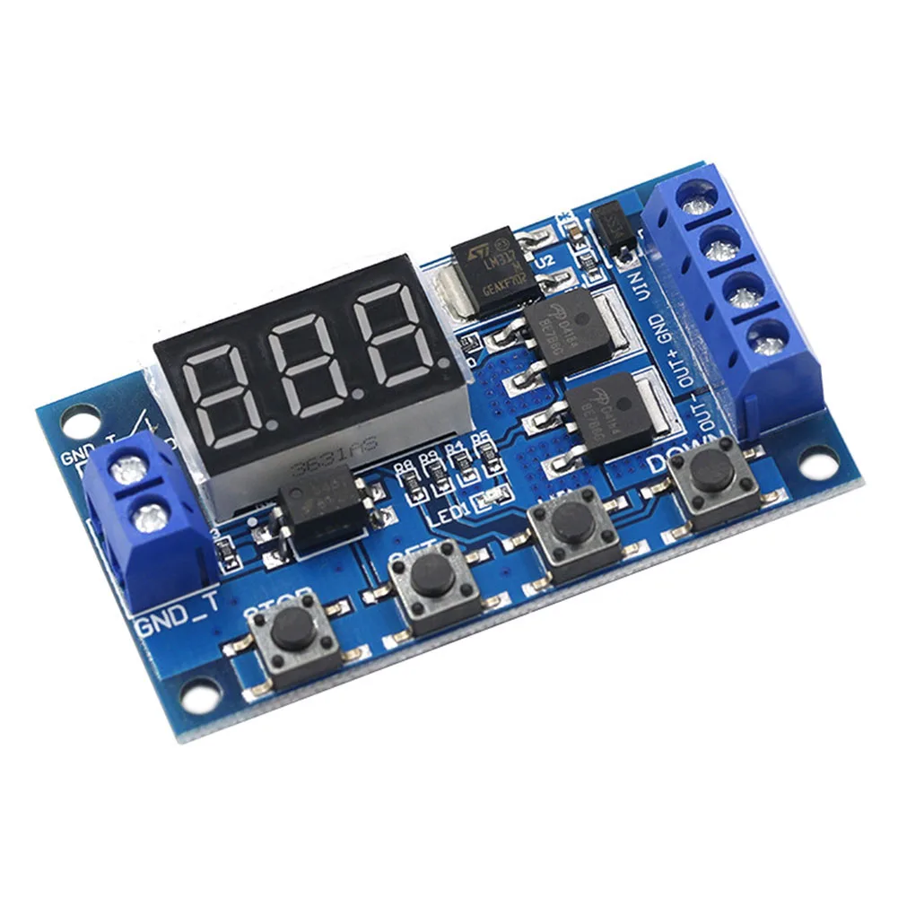 Stejnosměrný 12V 24V dvojí MOS LED digitální čas prodlení elektromagnetické relé spoušť cyklus časovač prodlení spínač obvodový nasednout HCW-M135 časovací ovládání modul