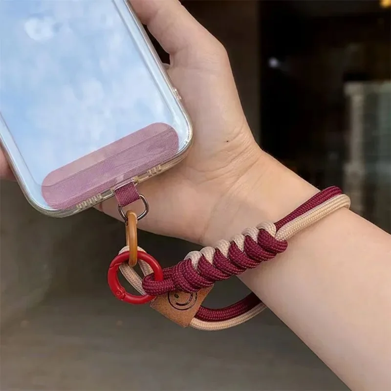 Luxury Braided Wristband Mobile Phone Lanyard with Multifunctional Pendant