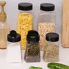 270ml 900ml Plastic Spice Jars Bottles Containers with Black Cap Empty Seasoning Bottles Large Clear Spice Shaker Kitchen Supply 4