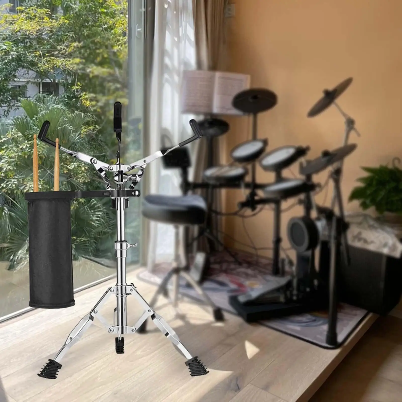 

Snare Drum Stand Drum Bracket Percussion Double Braced Tripod Triangle Bracket for Performance Practice Music Room Stage Studio