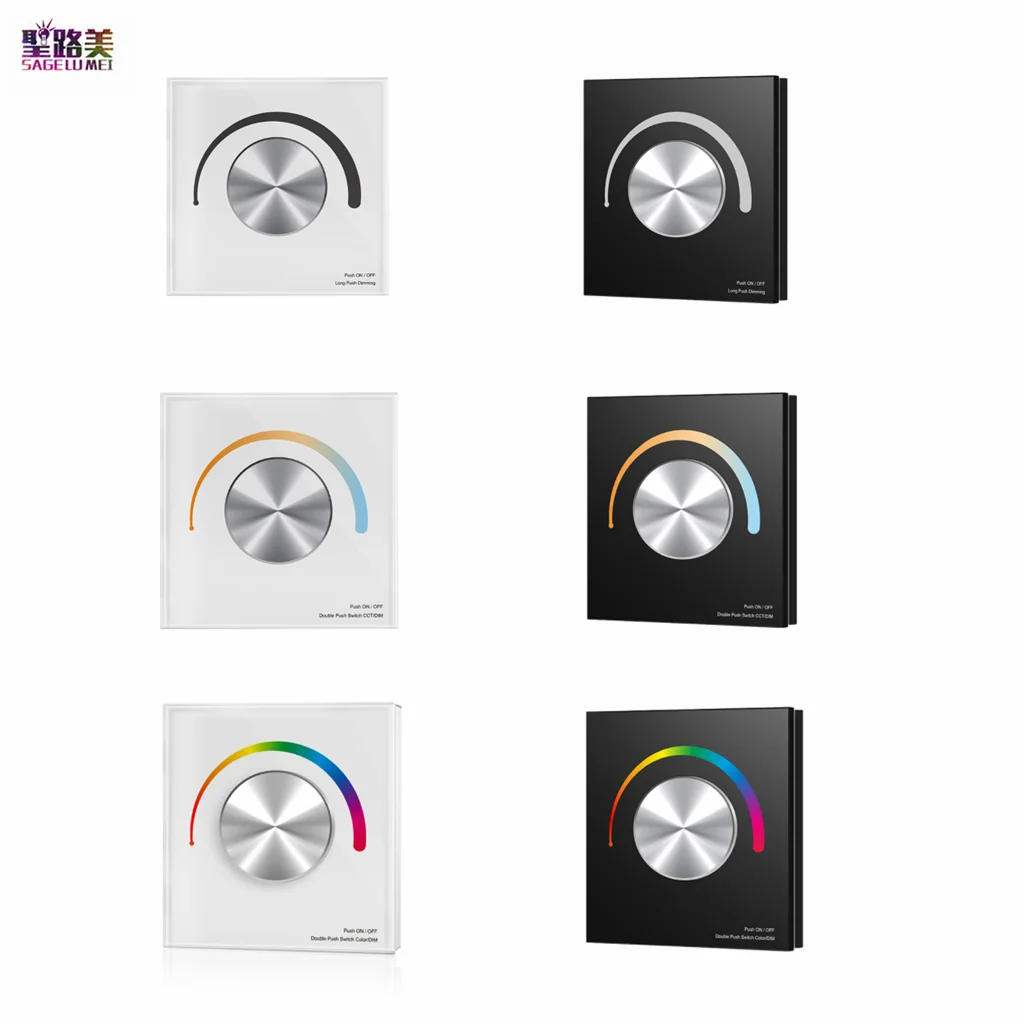 110220vac 1 Zone Wall Mounted Rotary Panel Dmx Rgb Master Controller 1