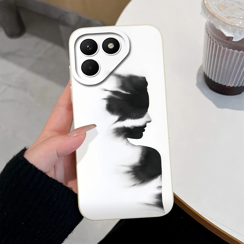 Fashion Astronaut Patterns Liquid Silicone Dustproof Phone Case