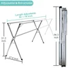 Clothes Drying Rack, 79 inch Heavy Duty Stainless Steel Laundry Drying Rack, Foldable &Length Adjustable Space Saving 2