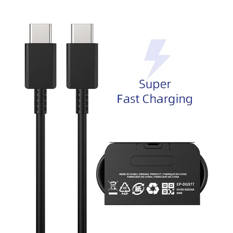 Samsung Galaxy S22Plus Note 20Ultra Cable USB3.0 25W PD USB Type-C To Tipe-C Fast Charger Cord For Note10 S21Ultra A72