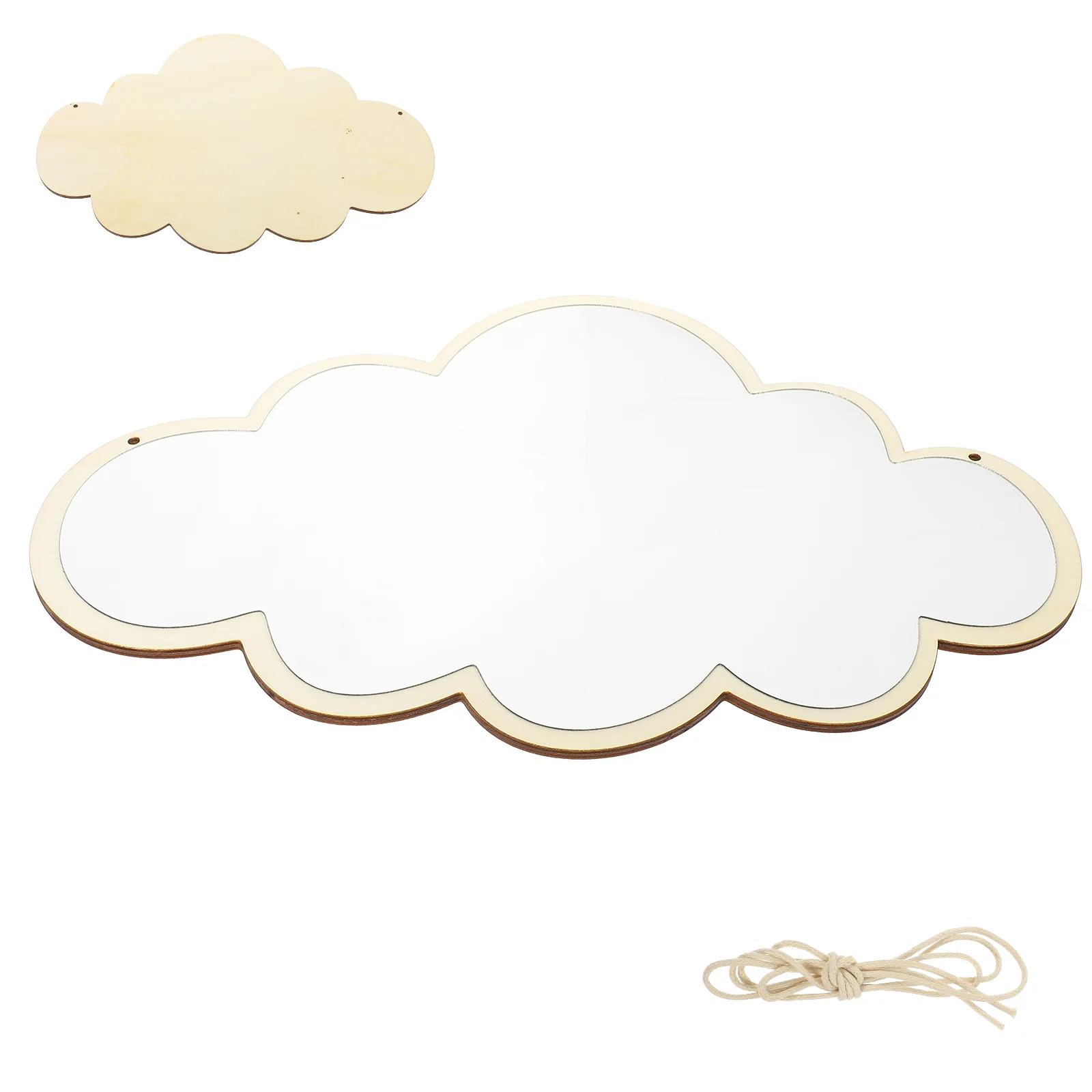 

Cloud Shaped Wall Mirror Wood Frame Acrylic Hanging Mirror Cute Cloud Mirror Wall Stickers Decals Kids Girls Bedroom Nursery