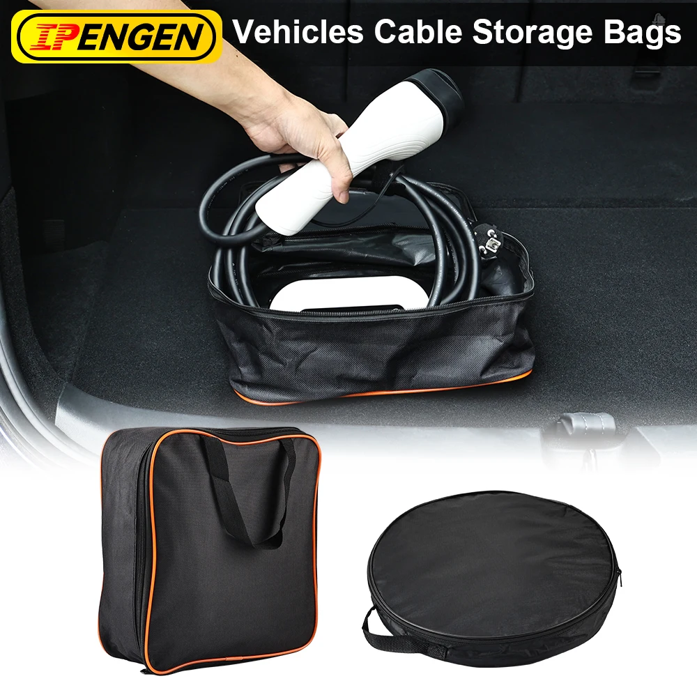 IPENGEN EV câbles sac étui de chargeur de véhicule électrique EV câble de chargement sac de rangement fermeture à glissière chargeurs de voiture tissu Oxford