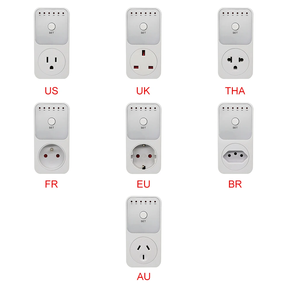 Countdown timer, timer socket, kitchen PVC socket controller, timer switch, timer socket switch controller, US/UK/EU/AU/FR/BR/TR