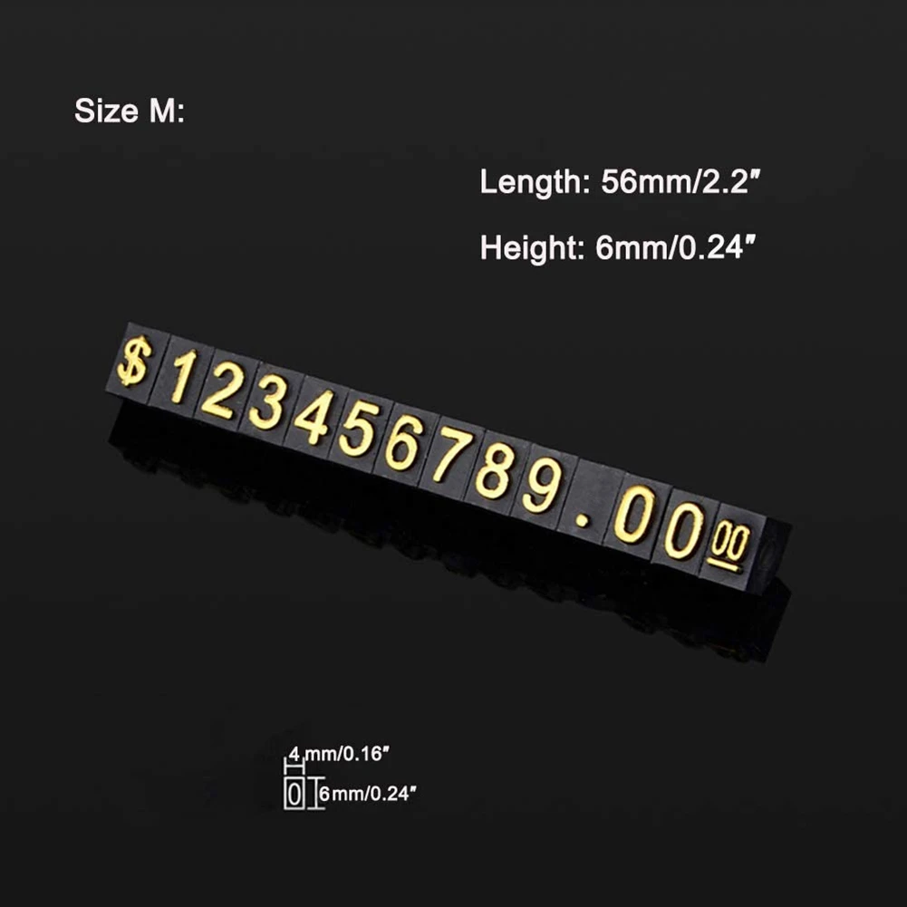 N67R--20 세트 가격 표시 사각형 가격 표시 카운터 스탠드 번호 문자 달러 가격 블록 키트, 20 조정 가능한 가격 태그
