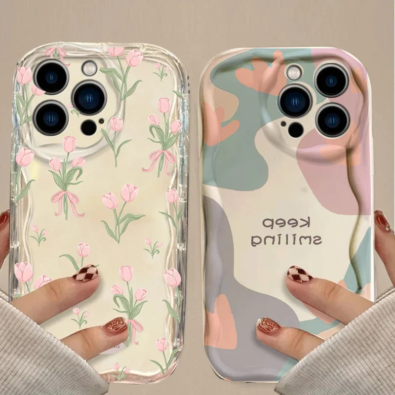 Floral Tulip Leaves Phone Case Cover