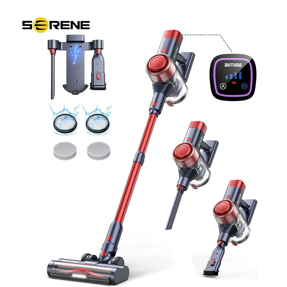цена BuTure Cordless Vacuum Cleaner - 450W 33Kpa with Auto Mode Docking Station, Stick Vacuum Cleaner Handheld Wireless Household