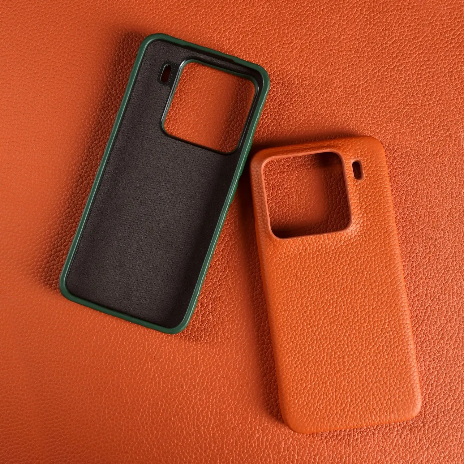 Magnetic Luxury Genuine Leather Wireless Charging Shockproof Case and Cover