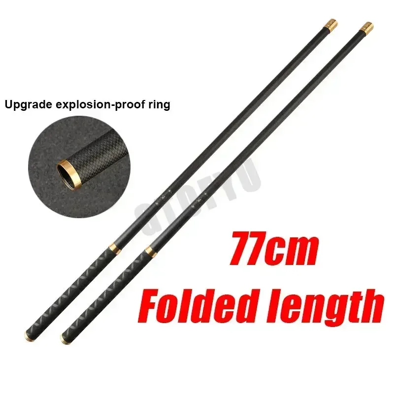 Fishing Rod Telescopic Stream Rod 4.5M-10M Carbon Reservoir Pond Fishing Rod Super Light Hard Fiber