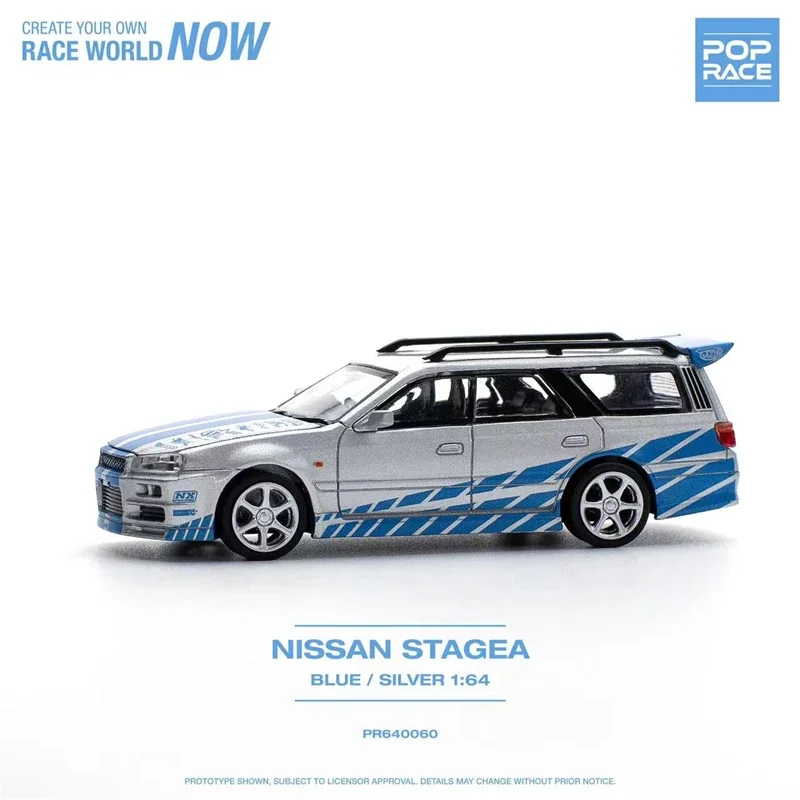 

(Pre-order) Pop Race 1:64 STAGEA Blue Silver Diecast Model Car