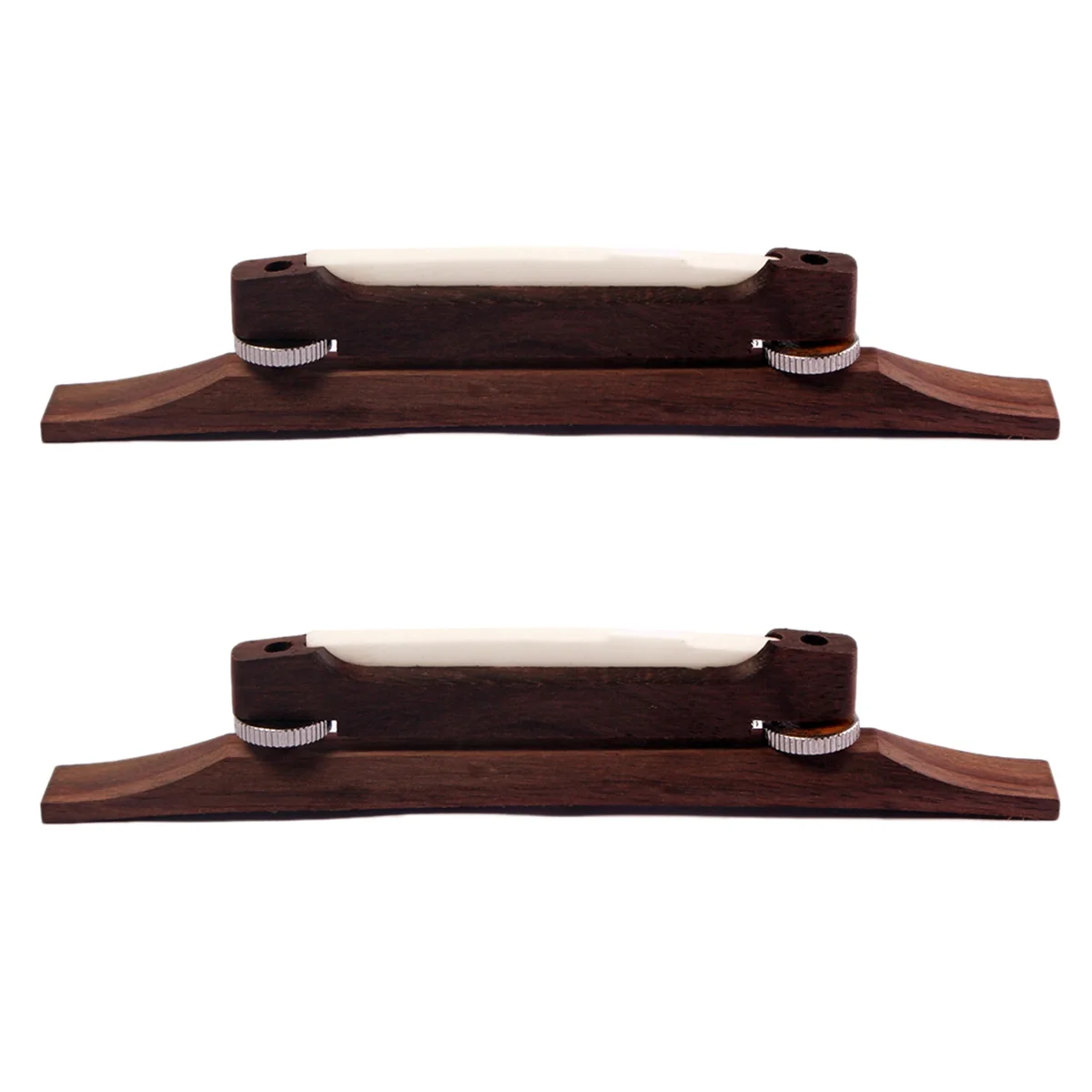BAAU 2X Archtop Guitar Rosewood Bridge with Bone Saddle Guitar Bridge Parts