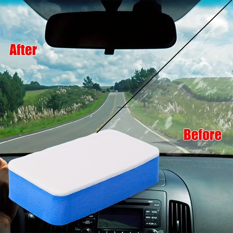 Car oil absorbing film wiping sponge wiping polishing crystal wool felt glass insect glue EVA brush cleaning board