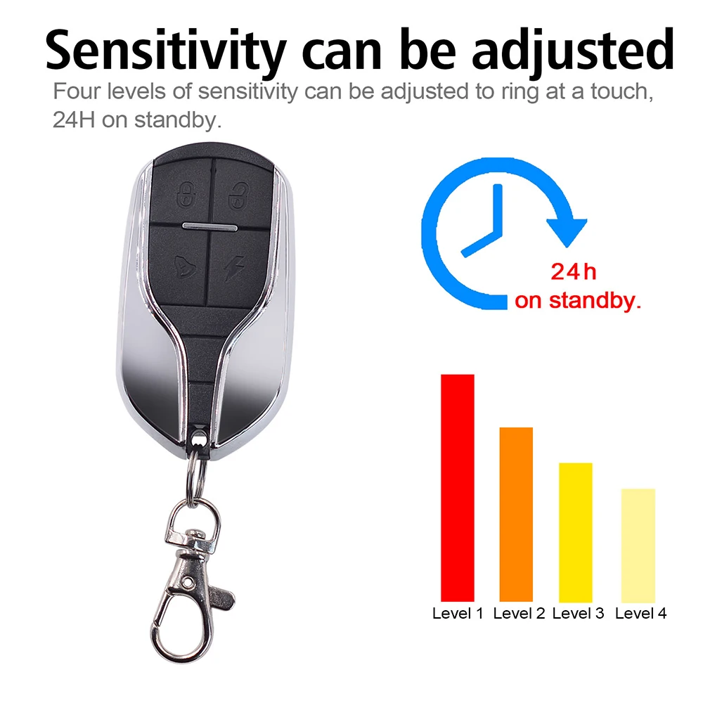 Remote Control Motorcycle Alarm Bike Alarm Wireless Anti Theft 125dB