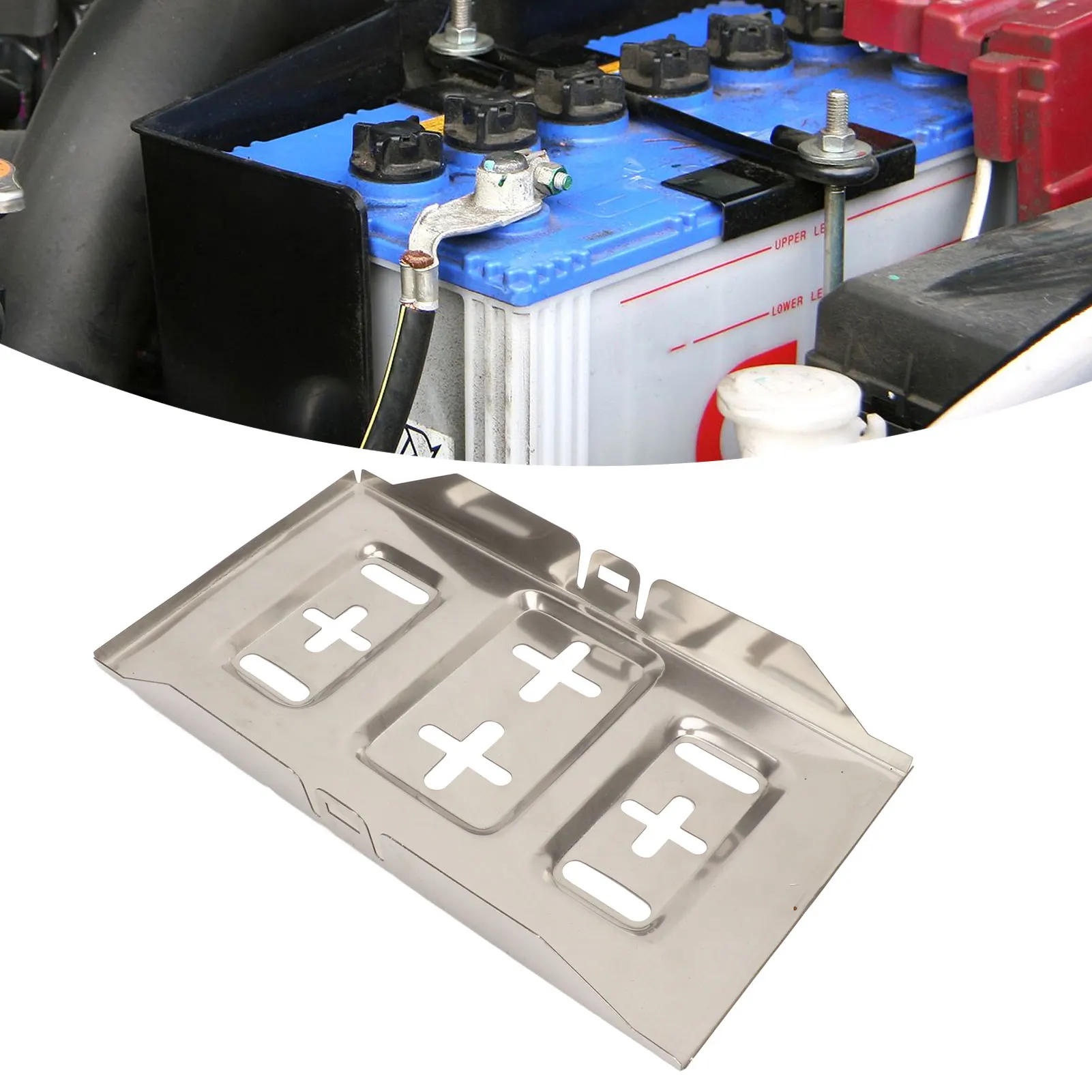 Universal Car Battery Tray with Stainless Steel Screw for 27 27F 27H 33 43 60 65 76 92 Standard Size Batteries