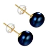 Boucles d'oreilles en perles d'eau douce naturelles pour femmes, en argent Sterling 925 véritable, perle blanche de culture, bijoux, vente en gros