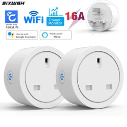 WiFi Smart Socket with Energy Monitoring, Voice Control Compatible - UK