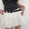 Woman's Fashionable Belts Black Simple Thin PU Belts Trousers Skirt Versatile Belts Student's Casual Belt 3