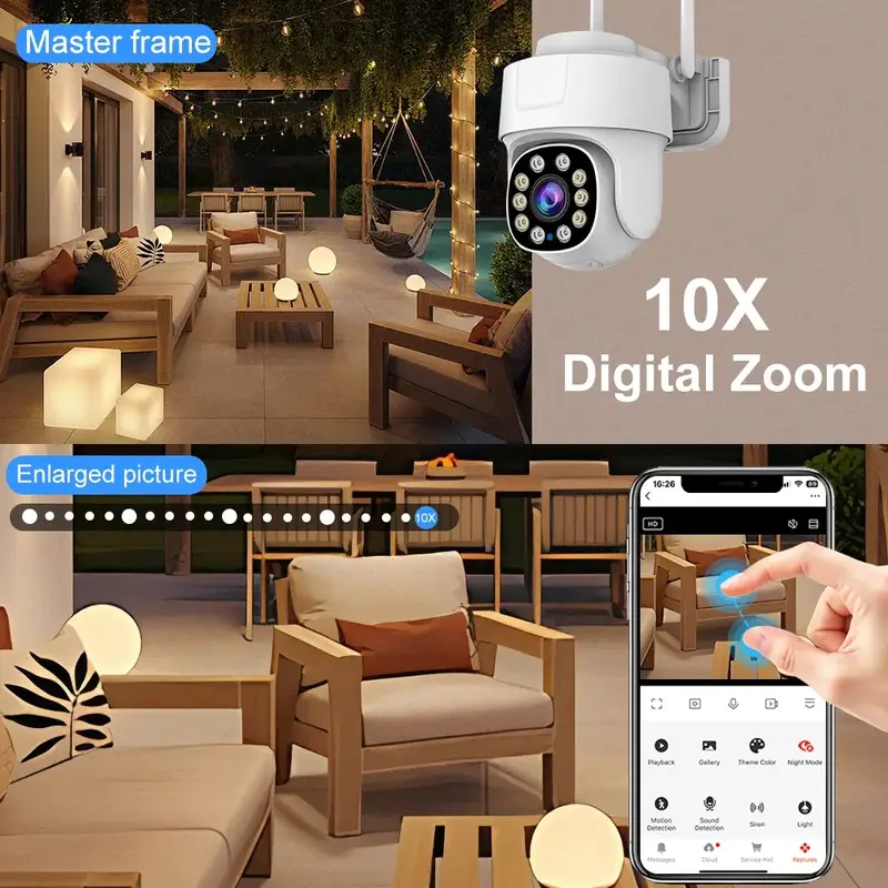 Tuya Wifi IP Camera Outdoor 5MP 10X Zoom PTZ 360° Home Security-protection Cam HD Night Vision Surveillance Support Alexa Google - Image 2