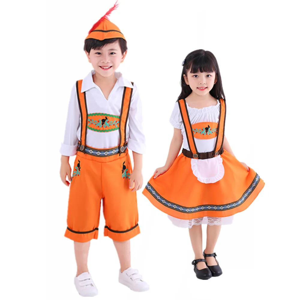 

Children's Kids Oktoberfest Costume Boys Girls Bavarian Beer Featival Cosplay Outfit Carnival Halloween Fancy Party Dress