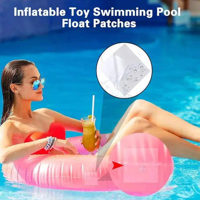 10Db Javító Tapaszok Magas Viszkozitású Vízálló Átlátszó Tpu Szalag Ön Adagoló Felfújható Játék Medence Úszó Javítások