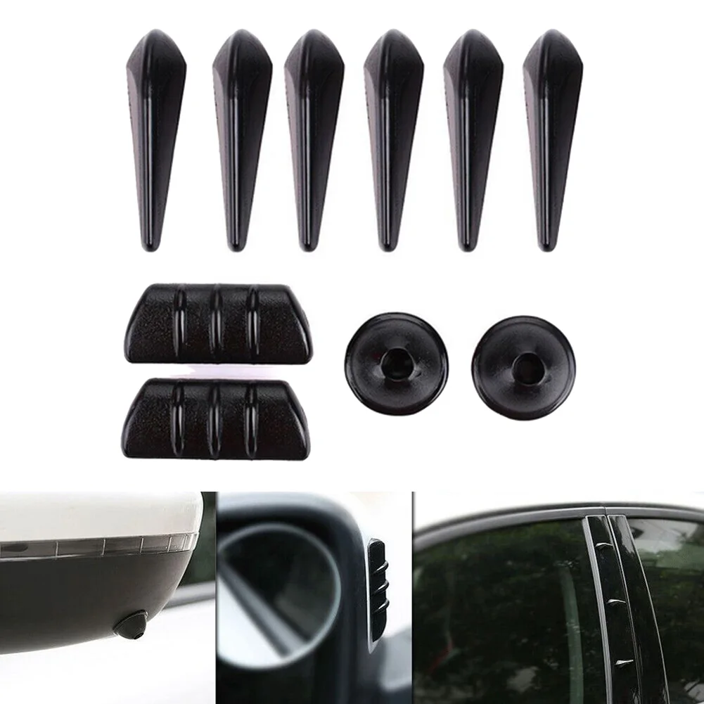 

10Pcs Universal Car Fairing Body Spoiler Sticker Lowering Wind Noise Reduction Quick Installation And Easy To Use