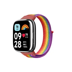 Nylon Sport Bracelet - Breathable Replacement Strap for Redmi watch 3 Lite (Pride Edition)