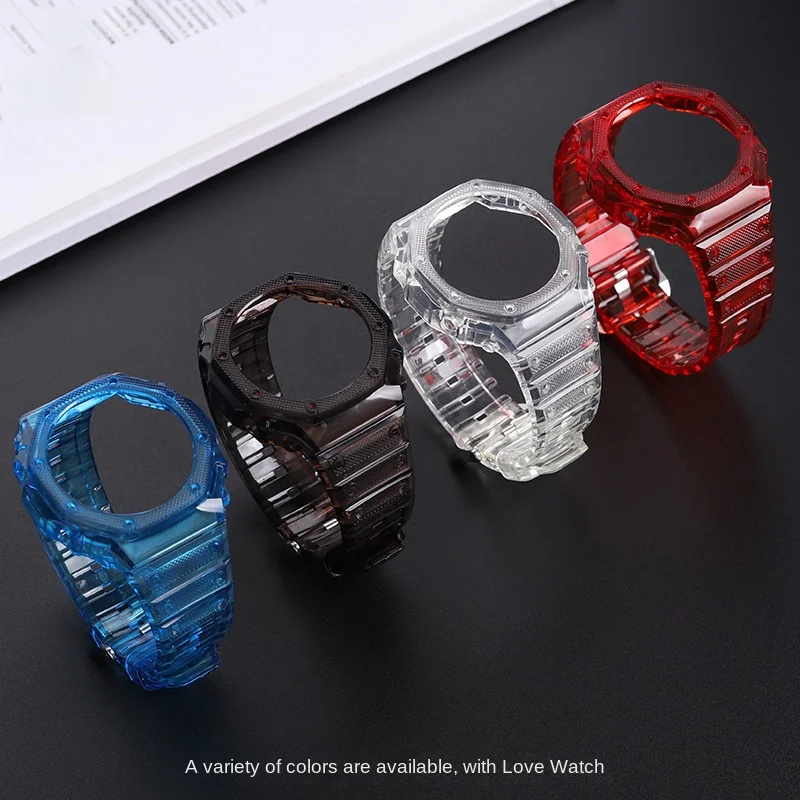 Premium Casioak Bezel and Silicone Strap Watch Accessory Set