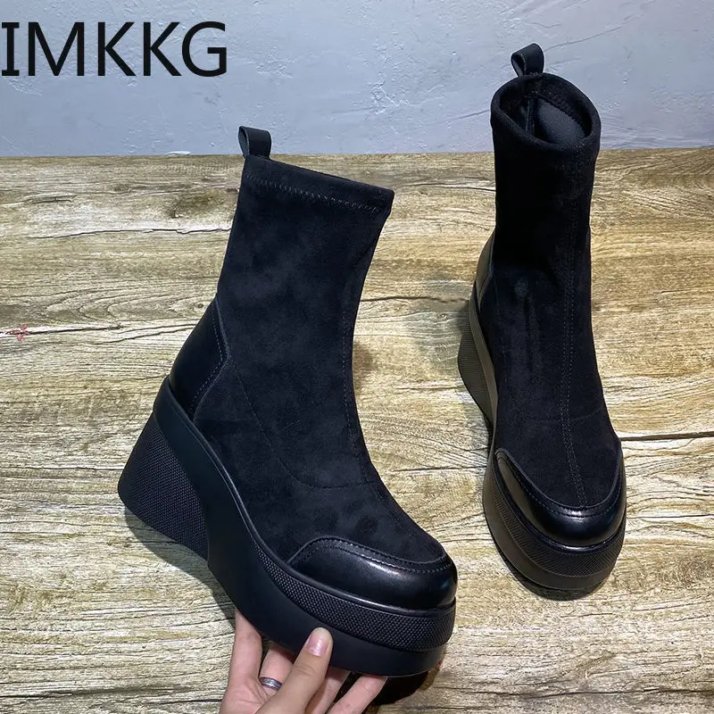 Ankle Winter Boots Women Fashion Round toe