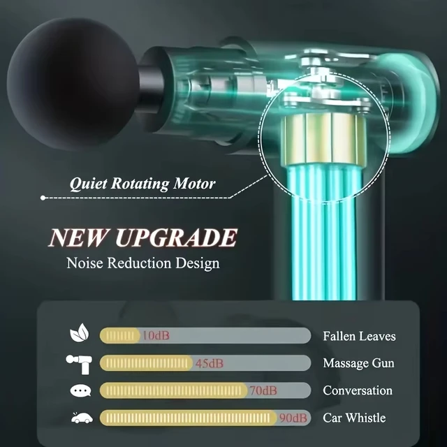 Fascial Massage Gun Electric Percussive Therapy Massager Body Relaxation With 4 Replaceable Head Can Muscle Recovery Gift Giving 3