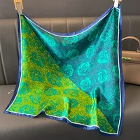 Luxury Women Silk Satin Hair Scarves Fashion Square Leopard Print Headscarf 70cm Professional Designer Scarf Headband 5
