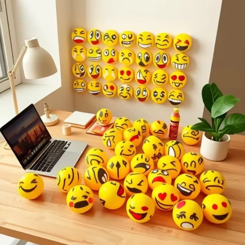 Stress Relief Foam Sponge Stress Ball Squeeze Ball Toy Squeeze Hand Wrist Exercise Sponge Toy for Kid Adult Child Creative Gifts