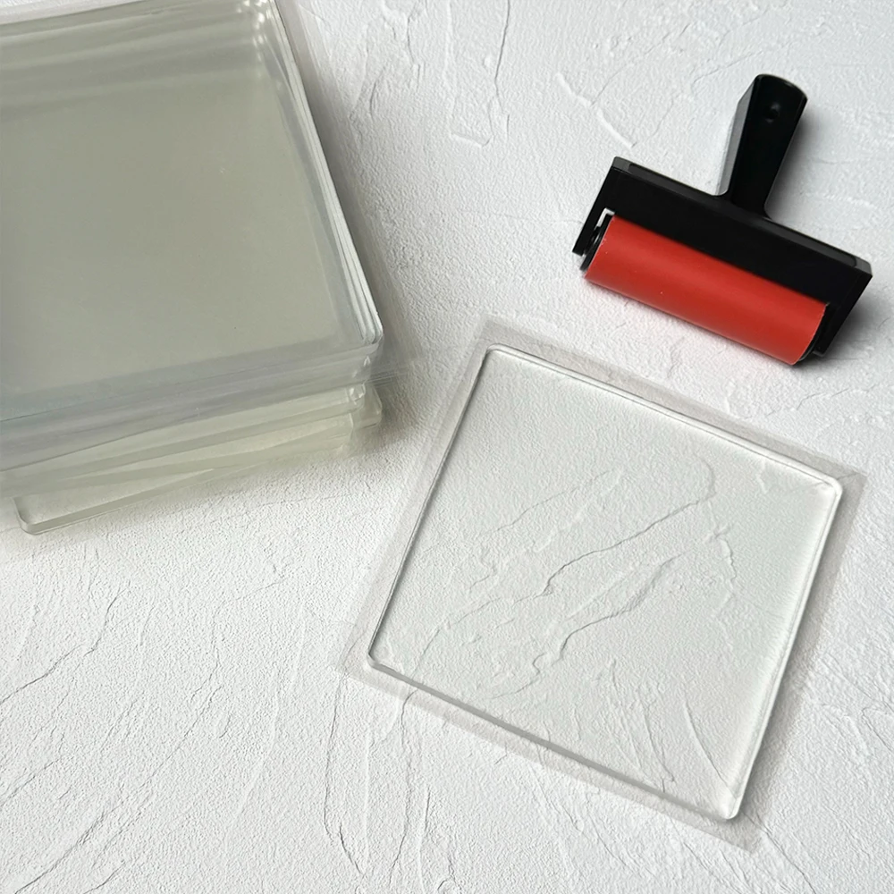 Gel Printing Plate Media Plate & Brayer Roller Bundle Printmaking Kit