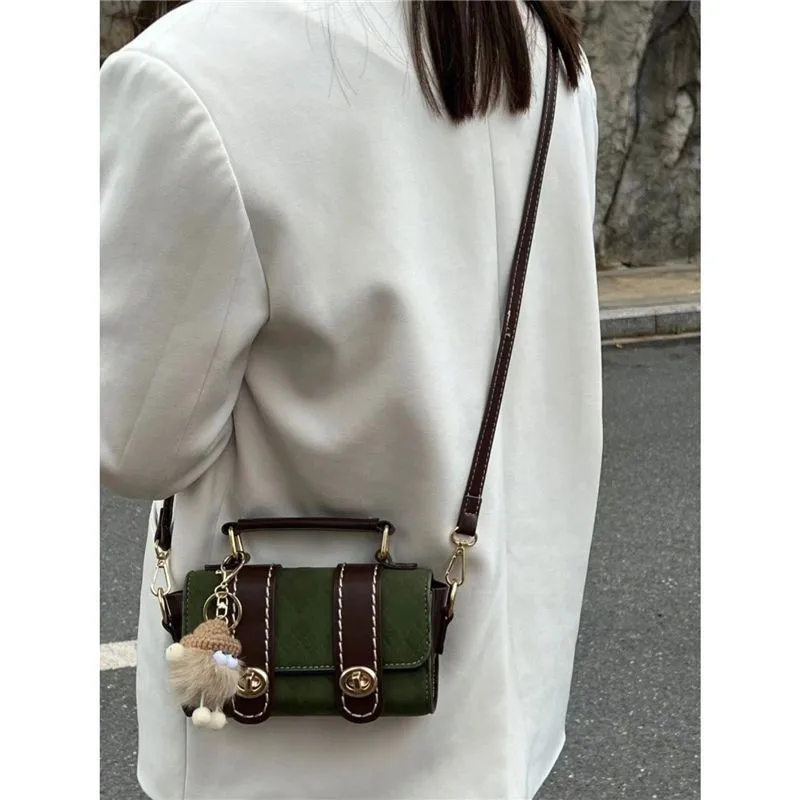 JIAERDI Green Square Messenger Bag Women 2025 Vintage Handle Casual Crossbody Bags Wallet Female Retro Mini Bolso Mujer Ladies