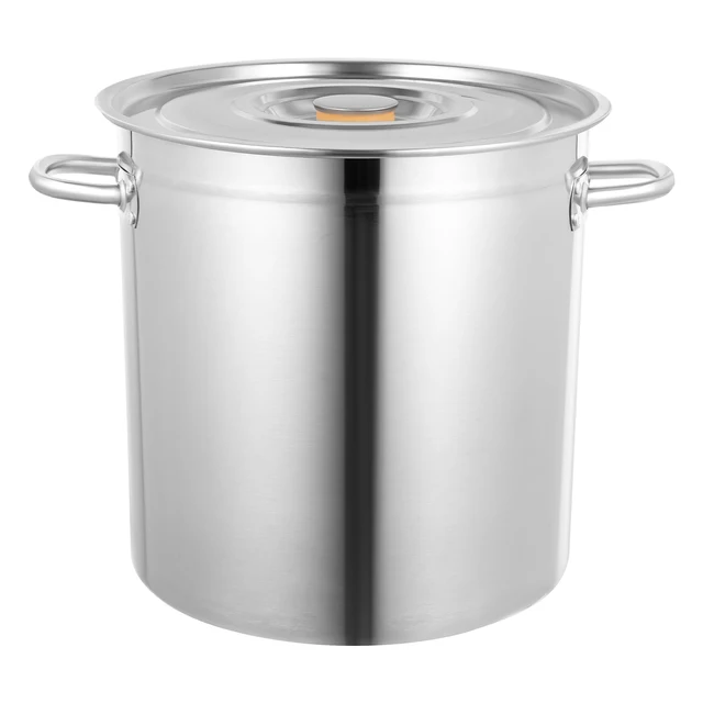 Pentola per zuppa in acciaio inossidabile da cucina da 35 litri Pentola per zuppe Stufato con coperchio 6
