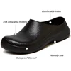 STRONGSHEN Men Waterproof Oilproof Chef Shoes Hotel Kitchen Anti-Slip Work Shoes Restaurant EVA Garden Clogs Working Flat Shoes 2