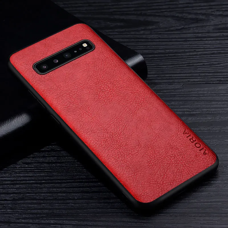 Premium Retro Litchi Leather Back Cover - Business Fashion Case