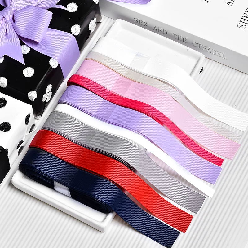 Grosgrain Ribbon YAMA 6 9 13 16 25 38 mm 25yards/roll 1/4" 3/8" 1/2" 5/8" 1" 1.5" inch Crafts Packing Wedding Handmade
