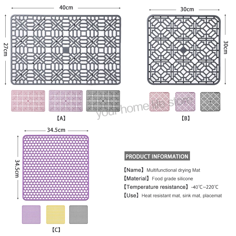 Spülbeckenmatte Aus Silikon 30x30cm - Flexible Schutzmatte Gegen Kratzer